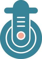Caster Glyph Two Color Icon vector