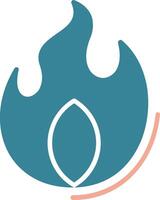 Burn Glyph Two Color Icon vector