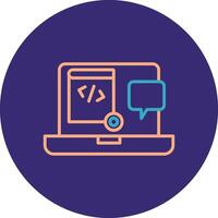 Demo Line Two Color Circle Icon vector