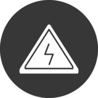 Danger Glyph Inverted Icon vector