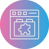 Plugins Line Gradient Circle Icon vector