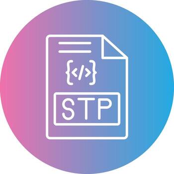 File Formats Line Gradient Circle Icon vector