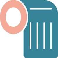 Toilet Paper Glyph Two Color Icon vector