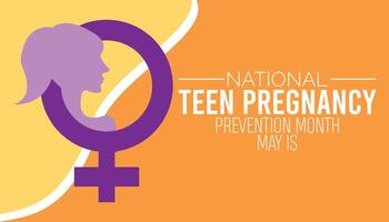 national teen pregnancy prevention month observed every year in May. Template for background, banner, card, poster with text inscription. vector