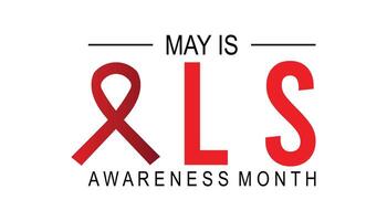 ALS Awareness Month observed every year in May. Template for background, banner, card, poster with text inscription. vector