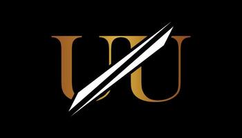 uu letter logo design template elements. uu letter logo design. vector