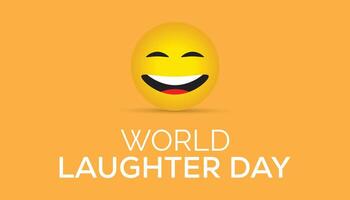 World Laughter Day observed every year in May. Template for background, banner, card, poster with text inscription. vector