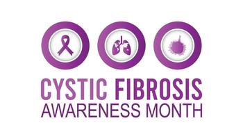 Cystic Fibrosis Awareness Month observed every year in May. Template for background, banner, card, poster with text inscription. vector