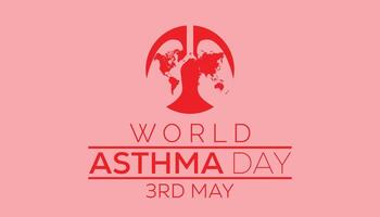 World Asthma Day observed every year in May. Template for background, banner, card, poster with text inscription. vector