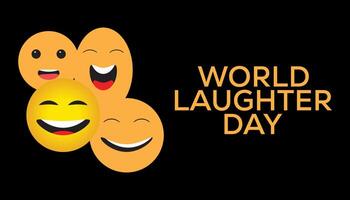 World Laughter Day observed every year in May. Template for background, banner, card, poster with text inscription. vector