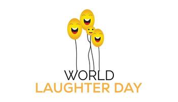 World Laughter Day observed every year in May. Template for background, banner, card, poster with text inscription. vector