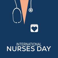 International Nurses day observed every year in May. Template for background, banner, card, poster with text inscription. vector