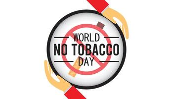 World No Tobacco Day observed every year in May. Template for background, banner, card, poster with text inscription. vector