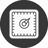 Gauge Glyph Inverted Icon vector