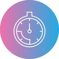 Stopwatch Line Gradient Circle Icon vector