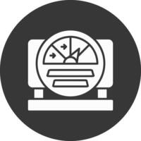 Gauge Glyph Inverted Icon vector