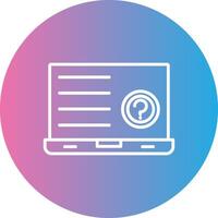 Question Line Gradient Circle Icon vector