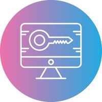 Access Line Gradient Circle Icon vector