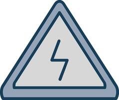 Danger Line Filled Grey Icon vector