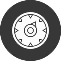 Gauge Glyph Inverted Icon vector