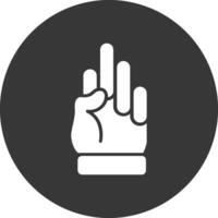 Fingers Glyph Inverted Icon vector