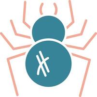 Spider Glyph Two Color Icon vector