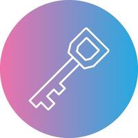 Key Line Gradient Circle Icon vector