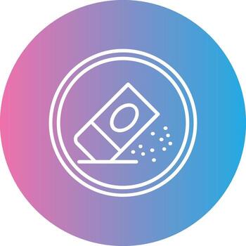 borrador línea degradado circulo icono vector