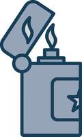 Lighter Line Filled Grey Icon vector