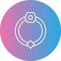 Door Knocker Line Gradient Circle Icon vector