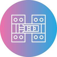 Hinge Line Gradient Circle Icon vector
