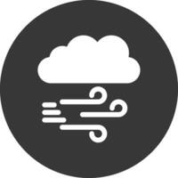 Windy Glyph Inverted Icon vector