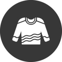 Jumper Glyph Inverted Icon vector