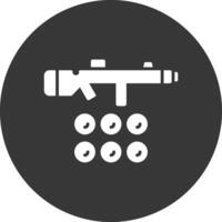 Paintball Glyph Inverted Icon vector