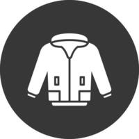 Jacket Glyph Inverted Icon vector
