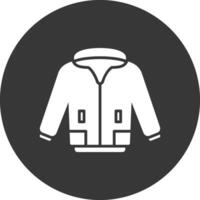 Jacket Glyph Inverted Icon vector