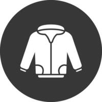 Jacket Glyph Inverted Icon vector