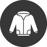 Jacket Glyph Inverted Icon vector