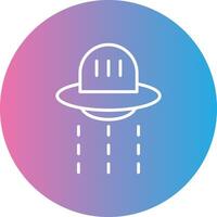 Ufo Hunter Line Gradient Circle Icon vector