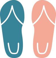 Sandals Glyph Two Color Icon vector