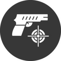 Shooting Glyph Inverted Icon vector
