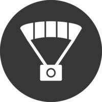 Paragliding Glyph Inverted Icon vector