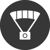 Paragliding Glyph Inverted Icon vector