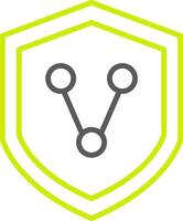 Connect Security Line Two Color Icon vector