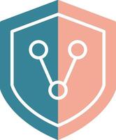 Connect Security Glyph Two Color Icon vector