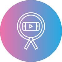 Phone Line Gradient Circle Icon vector
