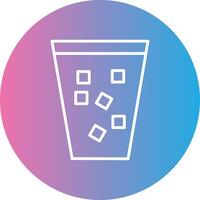 Ice Line Gradient Circle Icon vector