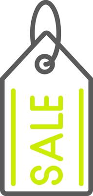 Sale Tag Line Two Color Icon