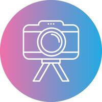 Camera Line Gradient Circle Icon vector