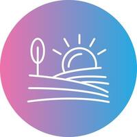 Farm Line Gradient Circle Icon vector